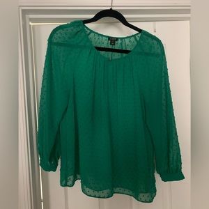 Green J. Crew blouse